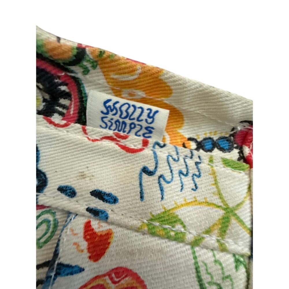 Holly Simple Colorful Doodle Print Mini Tote Crossbody Bag - Picture 4 of 5